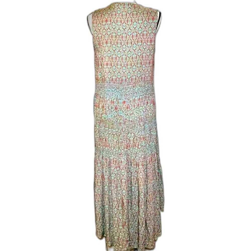 🌟 Mystree Felicity Smocked Sleeveless Maxi Sz S #D3 - Picture 5 of 8